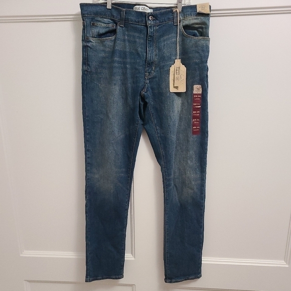 True Craft Relaxed Fit Boot Cut Medium Wash Denim Jeans 36W/34L NWT - Picture 1 of 5